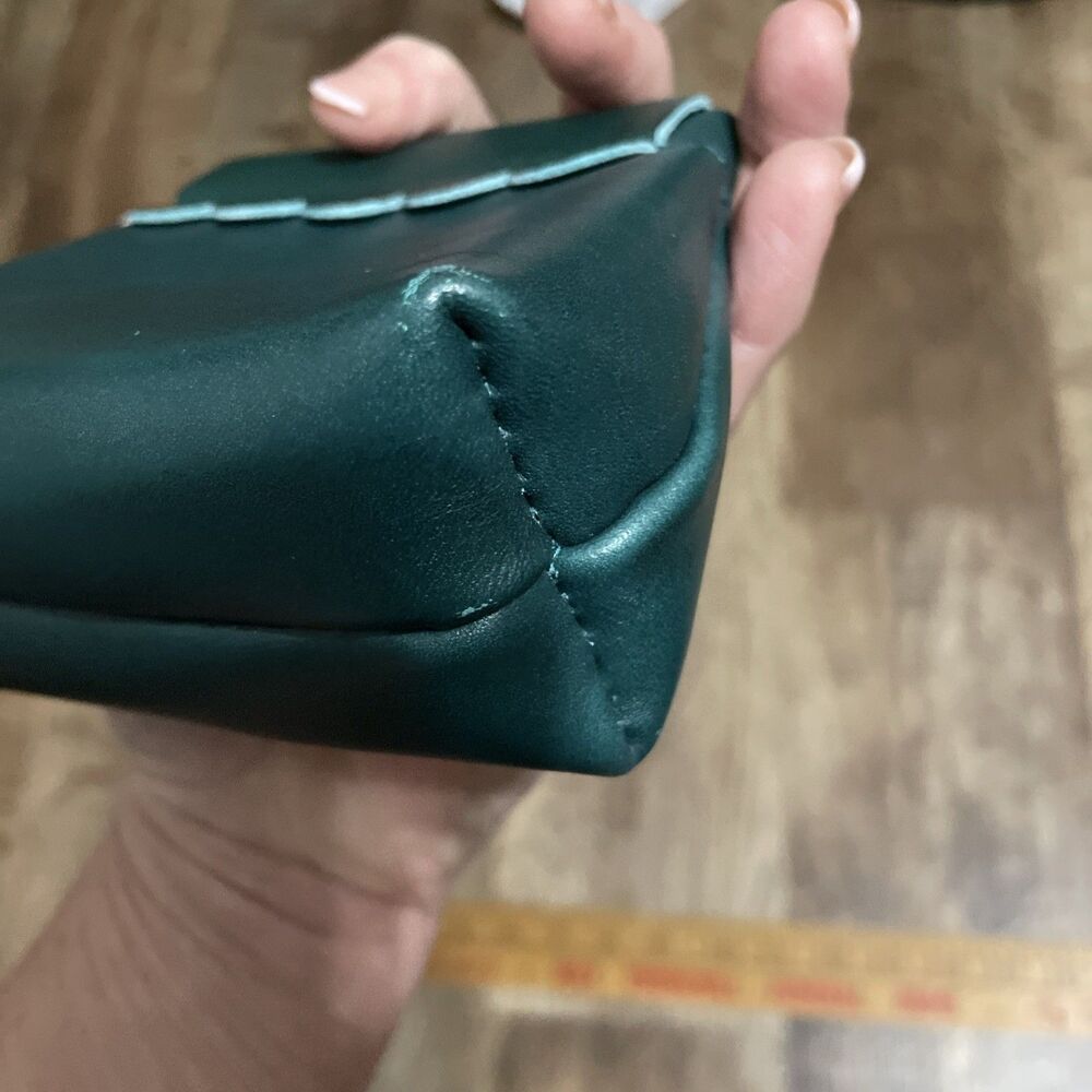 Portland Leather Goods Leather Penny Pouch Dark Teal Green Leather - Picture 4 of 9